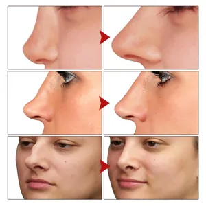 Vue détaillée de l'huile de modelage nasal pour soin et lifting avec comparaison visuelle.