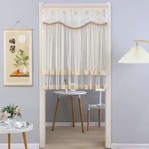 Elegant lace door curtain half curtain bedroom anti-mosquito partition privacy curtain