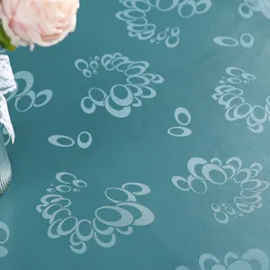Tovaglia rettangolare impermeabile verde acqua con motivo a spirale astratta per la casa