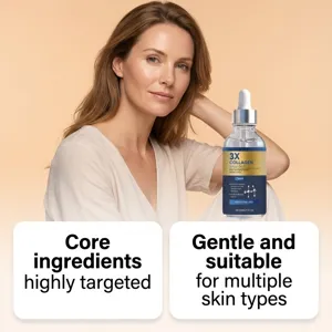 Kollagen Gesichts-Serum Detailansicht, feuchtigkeitsspendende Hautpflege Formel täglich.
