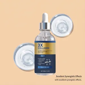 Kollagen Gesichtscreme Serum mit Pipette, feuchtigkeitsspendend anti-aging Faltenpflege 30ml
