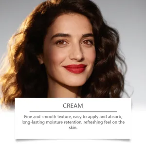 Facial moisturizing cream detail view showing smooth texture and long-lasting hydration.