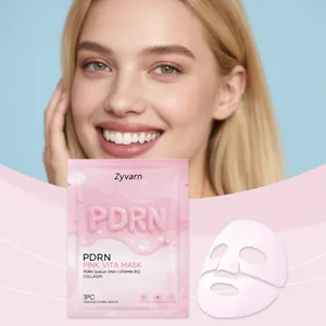 Zyvarn PDRN Maschera Viso Rosa Vita Collagene Idratante Cura Della Pelle 1Pezzo