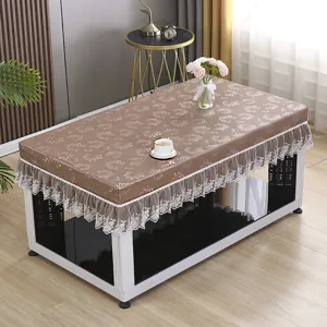 Copertura per tavolino rettangolare impermeabile tovaglia pelle protezione pizzo casa.