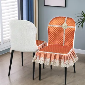 Housse de chaise de salle à manger de luxe nordique protection élastique antidérapante