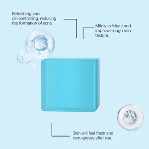 Savon nettoyant pour le visage OUHOE, rafraîchissant, anti-sébum et exfoliant doux pour la peau.