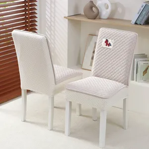Housse de chaise de salle à manger matelassée, housse de protection douce pour cuisine.