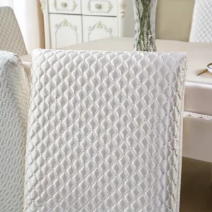 Housse de chaise de salle à manger matelassée universelle antidérapante jacquard