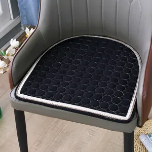 Coussin de chaise fer à cheval noir texture ronde coussin de siège pour bureau maison confortable