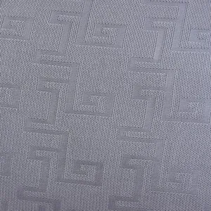 Gray geometric woven fabric detail, exquisite Greek key pattern texture for home cushion cover.