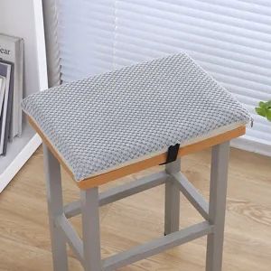 Cuscino seduta in memory foam grigio rettangolare per sedia fodera traspirante con cinghie
