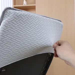 Grey woven rocking chair cushion thick recliner pad soft folding chair cover for home office
