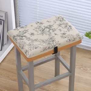 Cuscino per sedia rettangolare in memory foam con stampa floreale vintage per studenti.