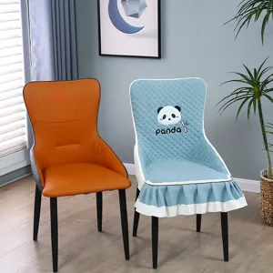Chaise de salle à manger minimaliste moderne avec housse panda mignonne mobilier