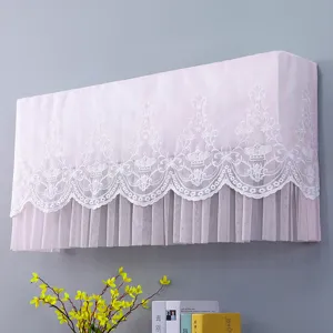 Copertura antipolvere per condizionatore in pizzo rosa copertura murale decorativa in rete