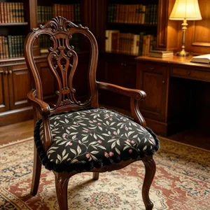 Memory Foam Chair Cushion Office Desk Chair Pad Soft Chenille Seat Cushion With Tassels For Home Dining Room Living Room