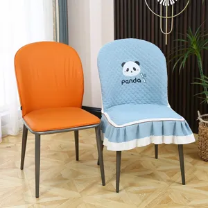 Housse de chaise de salle à manger incurvée moderne antidérapante design panda mignon maison