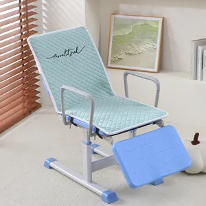 Housse de coussin de chaise d'etudiant pliable matelas bleu pour sieste de classe