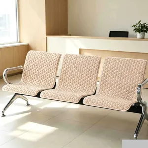 Waiting chair cushion cover thickened quilted slipcover for public clinic hospital bank seats