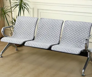 Quilted waiting chair cushion cover set, thick padded seat covers for hospital bank clinic.