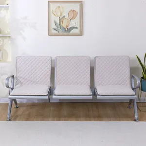 Dicke gesteppte Wartezimmer Bank Sitzbezüge für 3-Sitzer Stühle, rutschfest, beige.