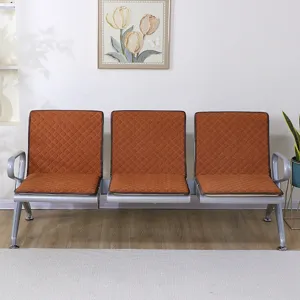Wartezimmer Stuhl Kissen Bezug verdickt gesteppt fur Dreisitzer orange Farbe neu