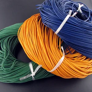 Round genuine cowhide leather cords in multiple colors for DIY jewelry necklaces