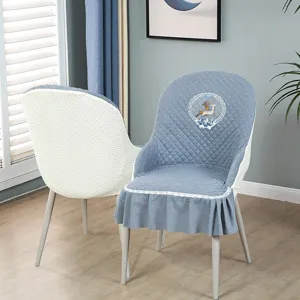 Housse de chaise incurvee moderne universelle antiderapante pour chaise de salle a manger