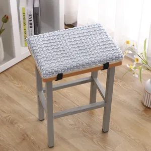 Thickened plush winter stool cushion warm memory foam seat pad for student classroom grey square