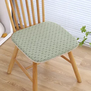 Cuscino per sedia a righe verdi con fiocco, morbida memory foam per ufficio e sala da pranzo.