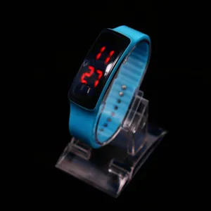 Mode LED Digital Sportuhr Für Herren Damen Silikonarmband Wasserdichte Elektronische Uhr Rechteck Zifferblatt Armbanduhr