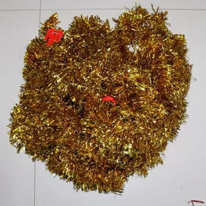 Guirlande de Noël dorée brillante pour décoration de fête de mariage et festival
