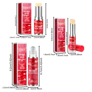 Productafmetingen en verpakkingsdetails van de retinol huidverzorgingsstick voor rimpels.