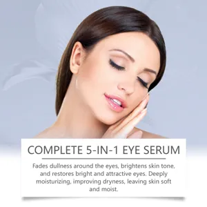 5-in-1 oogserum om donkere kringen te vervagen, de huid te verhelderen en te hydrateren.