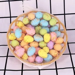 Easter Colorful Foam Simulation Bird Eggs Mixed Spotted Artificial Pigeon Eggs For Festive Party Home Decor Mixed Colors