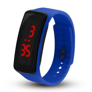 Reloj Electrónico LED Digital Correa de Silicona Deportiva para Niños Estudiantes Reloj de Pulsera Impermeable Rectangular