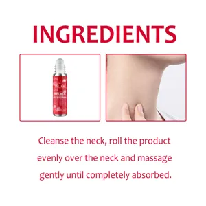 Gedetailleerd overzicht met ingrediënten en gebruik van het retinol hals rollerbal serum.