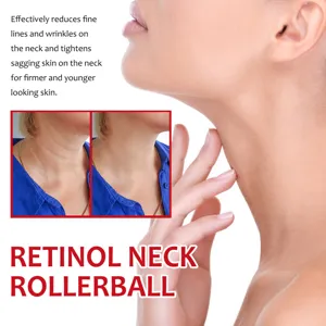 Retinol halsrollerballcrème vermindert fijne lijntjes en rimpels effectief en verstevigt.