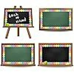 Vue détaillée d'autocollants colorés avec visages souriants pour bordures d'école.