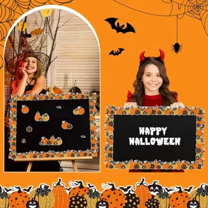 Halloween geschulpte bulletin board border met pompoenen en vleermuizen decoratie