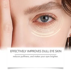 Vue détaillée de l'huile contour des yeux, soin hydratant et illuminateur de la peau.