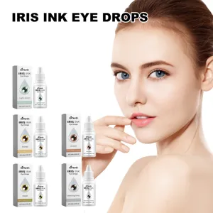 Gouttes Oculaires Colorées Solution Liquide Hydratante pour les Soins des Yeux Hydratant Portable et Gouttes Oculaires Rafraîchissantes pour un Usage Quotidien