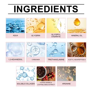 Gedetailleerde ingrediëntenlijst van de oogcrème met actieve en effectieve formule.
