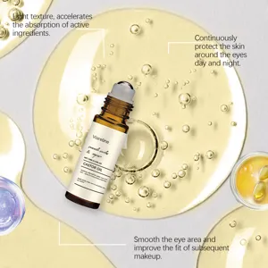 Viareline eye roller oil with castor oil for soothing, moisturizing, and smooth eye skin daily.