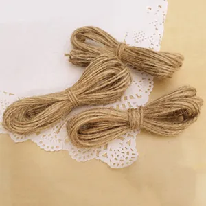 Rustica Corda di Canapa in Misto Cotone e Lino Naturale Intrecciata a Mano per Decorazioni Fai da Te Confezioni Regalo Spago di Juta Etichette Casa