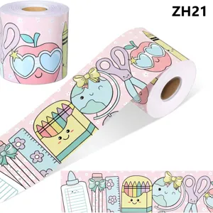 Back To School Bulletin Board Border Stickers Self Adhesive Cartoon Stationery Pattern Classroom Wall Decoration Paper Trim For Kindergarten