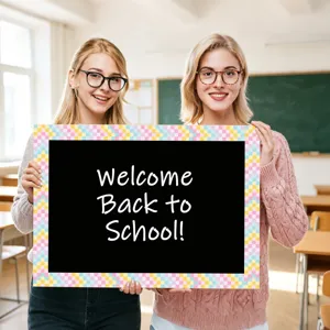 Bunte karierte Pinnwand-Bordüre Aufkleber für die Klassenzimmerdekoration zum Schulanfang