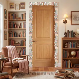 Library book theme decorative border stickers for classroom bulletin boards or door frames