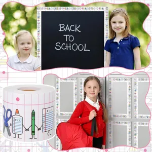 Cartoon stationery bulletin board border stickers used to decorate a school blackboard
