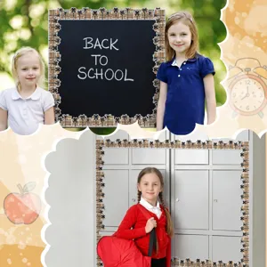 Bulletin board border stickers with pencil and book design for school classroom decor